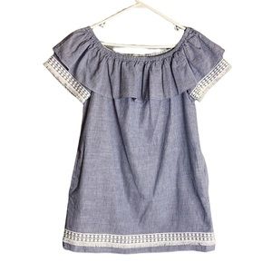 Tahari by Arthur Levine Off Shoulder Striped Mini Shift Dress Size 4